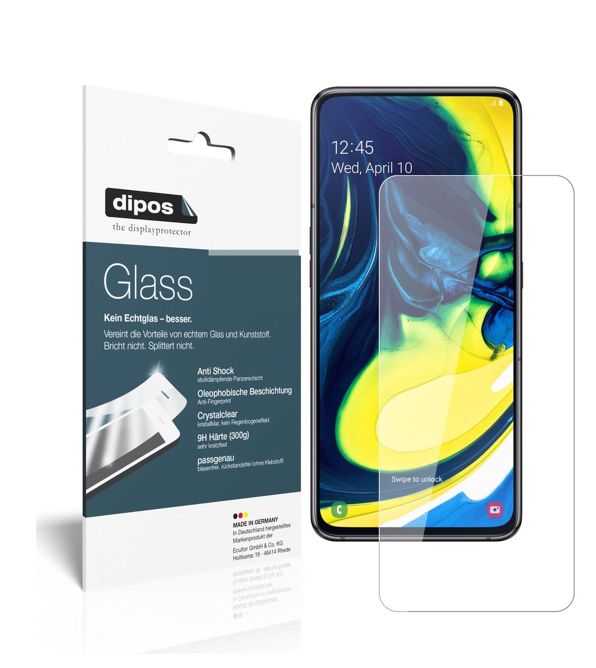 Perfekte Passform und ultimative Qualität: Unser 9H Panzerglas bietet Schutz für Samsung-Galaxy A80