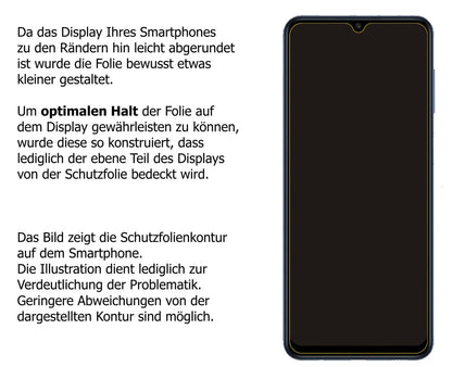 1x 9H Schutzfolie für Samsung Galaxy M12 Panzerfolie