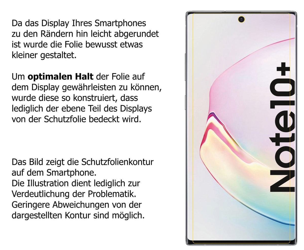 5x Schutzfolie matt für Samsung Galaxy Note 10 Plus Display-Schutzfolie