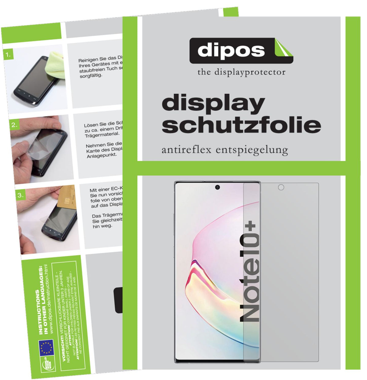5x Schutzfolie matt für Samsung Galaxy Note 10 Plus Display-Schutzfolie