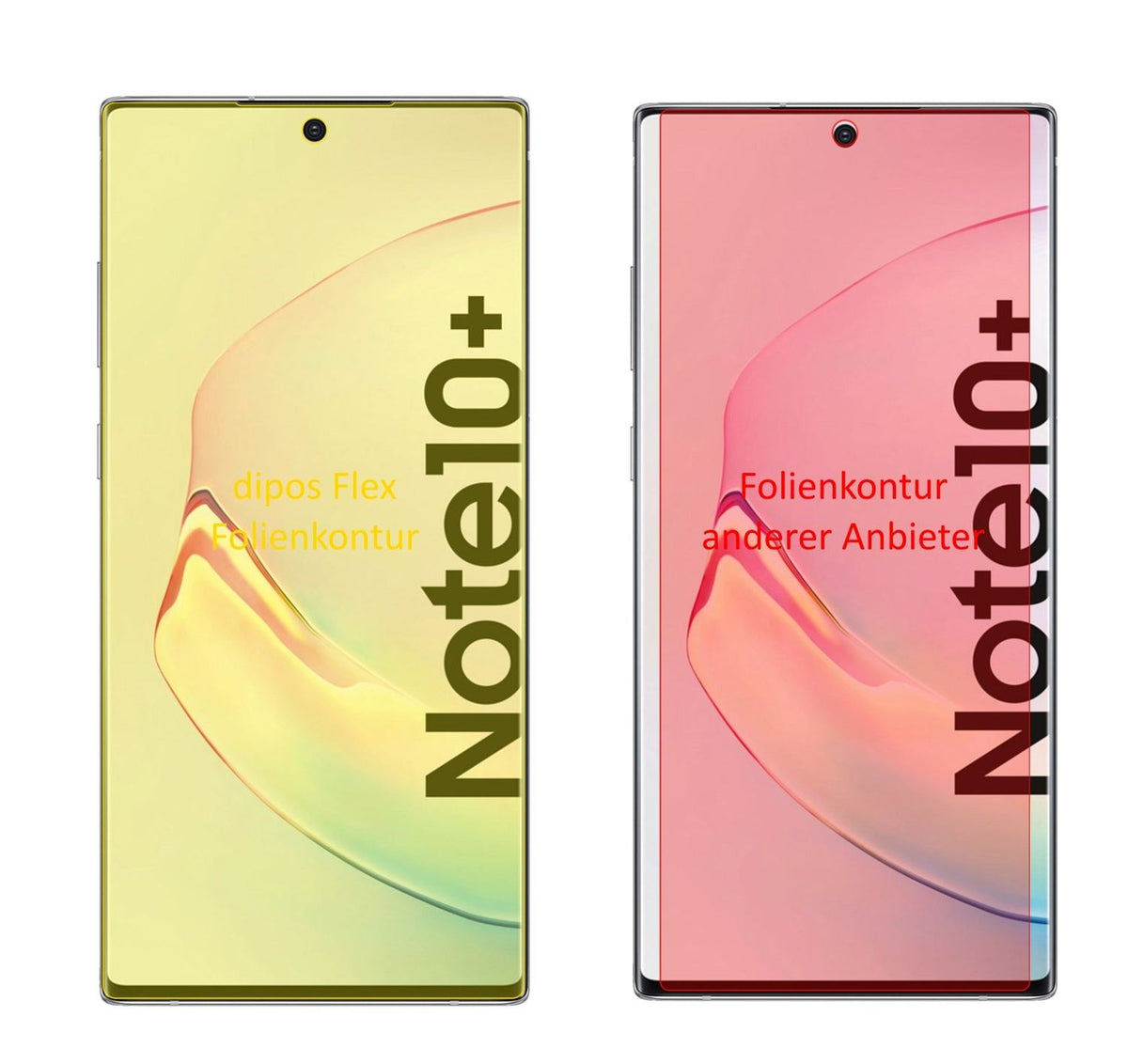 2x 3D Full Cover Schutzfolie für Samsung Galaxy Note 10 Plus 5G