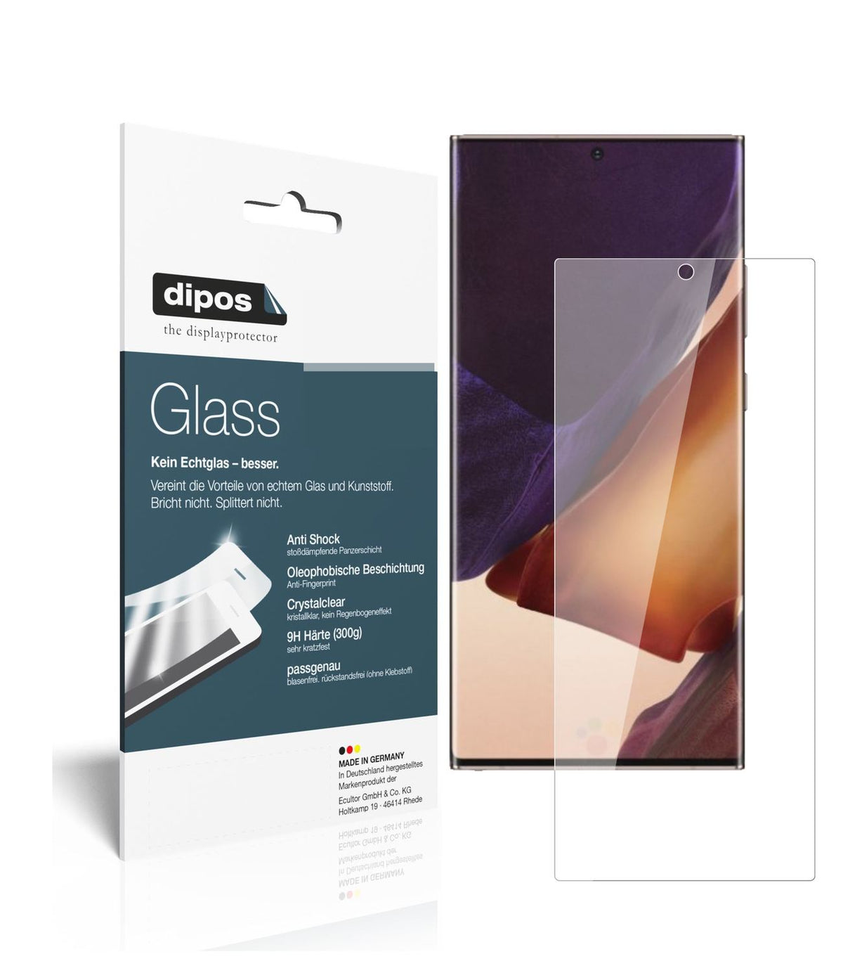 Perfekte Passform und ultimative Qualität: Unser 9H Panzerglas bietet Schutz für Samsung-Galaxy Note 20