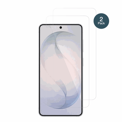 SamsungGalaxy S26 Plus mit aufgebrachter dipos Flex Schutzfolie, glasklare Darstellung ohne Einschränkungen