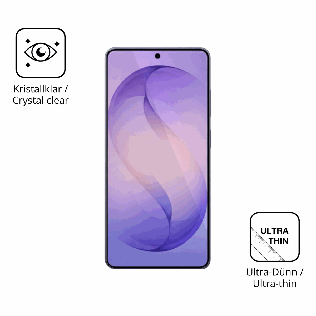 Dünne und klare Folie passend zugeschnitten für Samsung Galaxy S26 Ultra