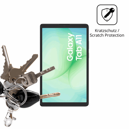 Schutz gegen Kratzer auf dem Samsung Galaxy Tab A11 Glas durch Schlüssel oder Ähnliches