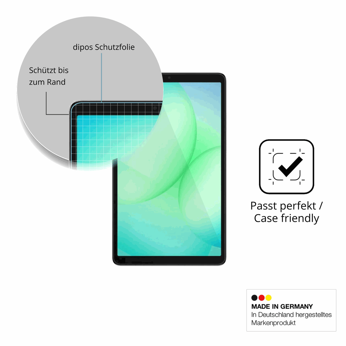 2x 9H Schutzfolie matt für Samsung Galaxy Tab A11 Plus Panzerfolie