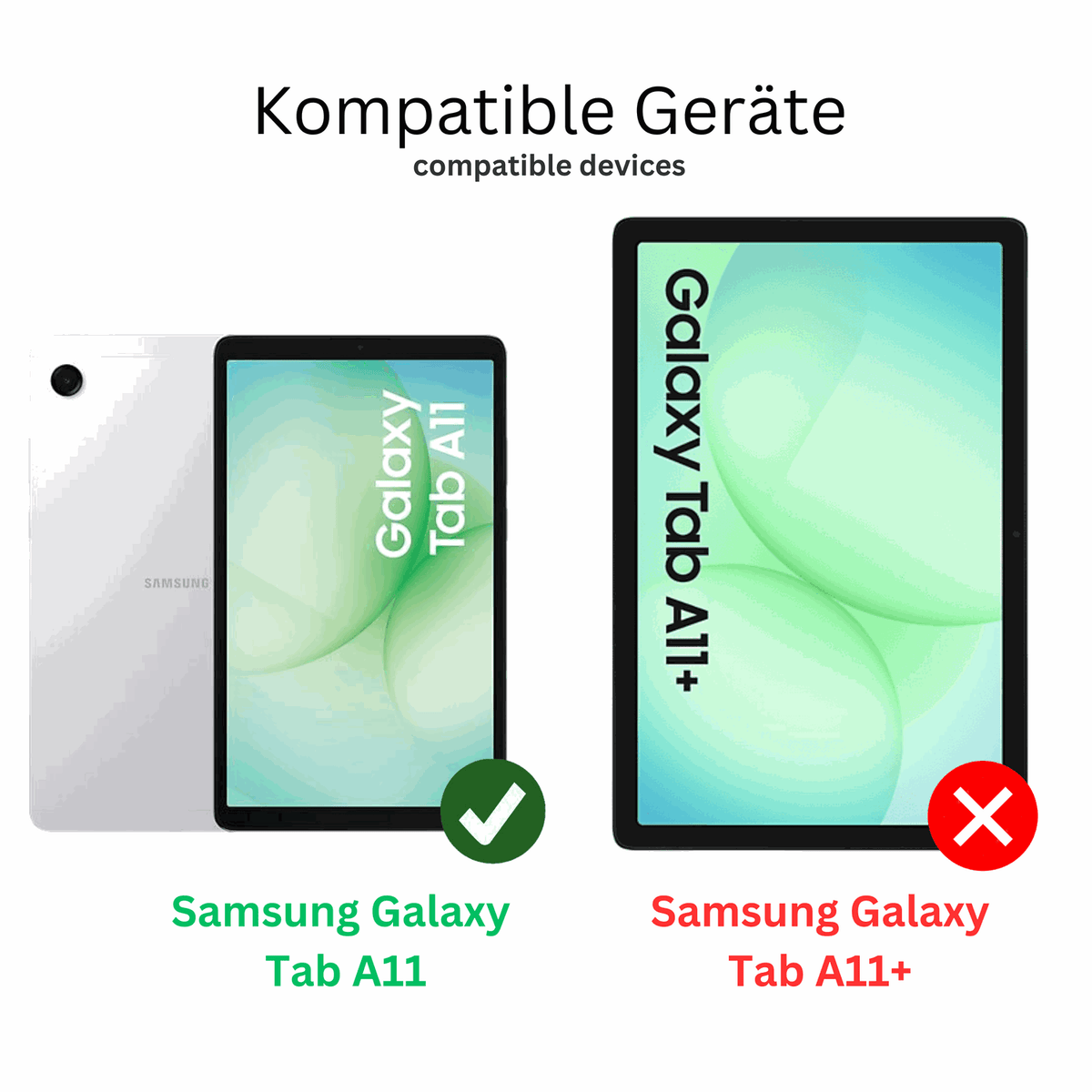 2x 9H Schutzfolie für Samsung Galaxy Tab A11 Panzerfolie