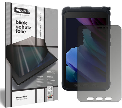 Blickschutzfolie für Samsung Galaxy Tab Active 3 matt Schutzfolie Privacy