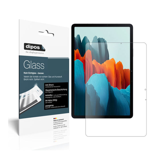 Matte Displayschutzfolie von dipos passend für Samsung Galaxy Tab S7 Plus Wi-Fi, 9H kratzfest und blasenfrei montiert