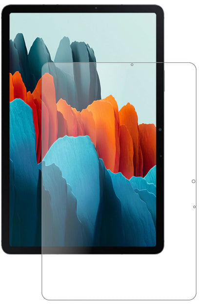 SamsungGalaxy Tab S7 Plus Wi-Fi mit aufgebrachter dipos Panzerfolie, die lästige Fingerabdrücke minimiert