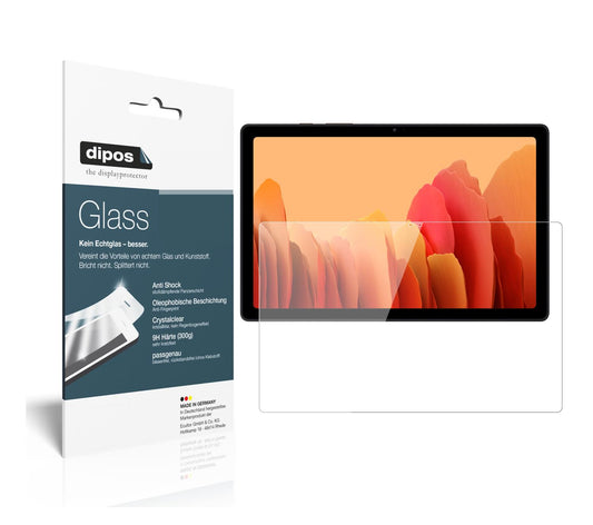 Klare Displayschutzfolie von dipos passend für Samsung Galaxy Tab A7 10.4 Zoll (2020), 9H kratzfest und blasenfrei montiert