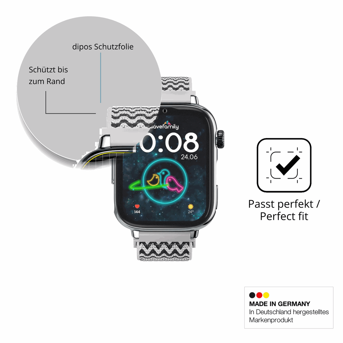 Besonders flexibler Displayschutz mit Anti-Shock-Schicht im Materialmix