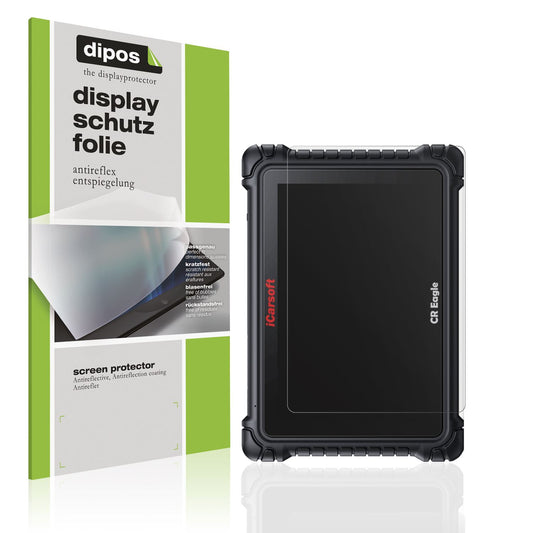 Matte Displayschutzfolie von dipos passend für iCarsoft CR Eagle, präziser Zuschnitt und blasenfrei montiert