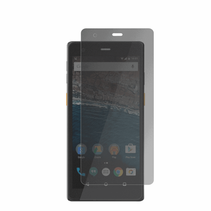 Scorpion6x V2 mit aufgebrachtem dipos Displayschutz, der seitliche Einblicke blockiert