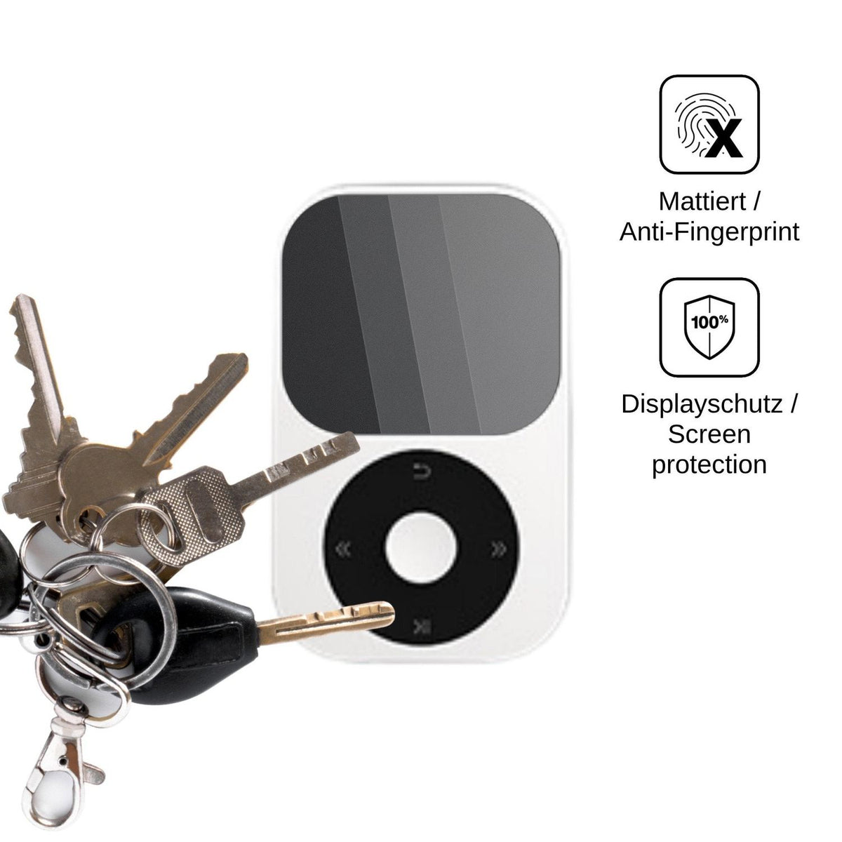 Blickschutzfolie für Shanling Q II matt Schutzfolie Privacy