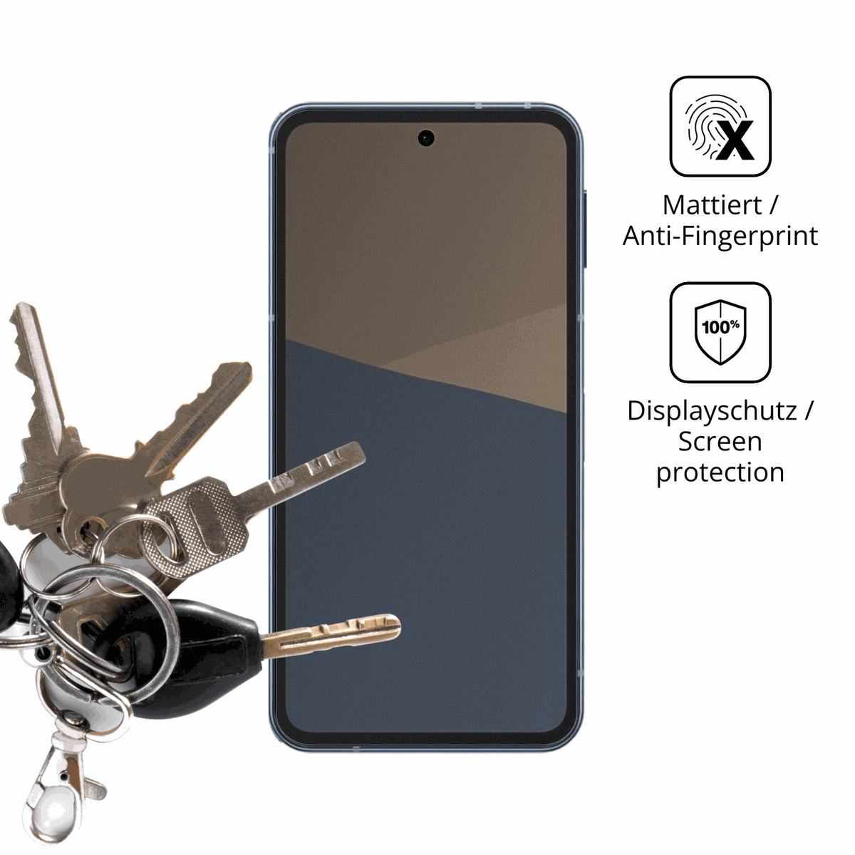 dipos Displayschutz für sharpaquos sense 10, mattierte Oberfläche, Blickschutzfilter und perfekter Passform