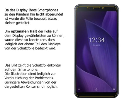 Privatsphäre-Schutz durch Sichtschutz-Folie passend zugeschnitten für Sharp Aquos V