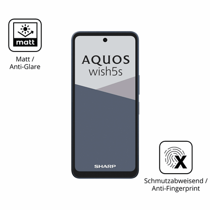 9H Hartbeschichtete, flexible Folie passend zugeschnitten für Sharp Aquos wish5s