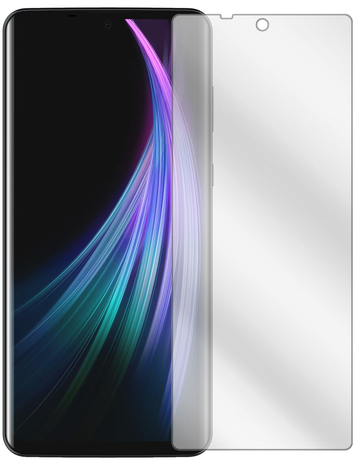 SharpAquos Zero 2 mit aufgebrachter dipos Displayschutzfolie, glasklare Darstellung ohne Einschränkungen