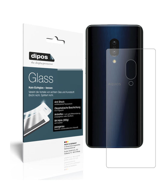Matte Displayschutzfolie von dipos passend für Sharp Aquos Zero 2 Rückseite, 9H kratzfest und blasenfrei montiert