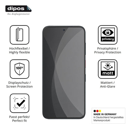 Flexible TPU-Folie passend zugeschnitten für Aiplus AI+ Nova 2 Pro 5G, mit Privatsphäre-Schutz durch Sichtschutz-Folie