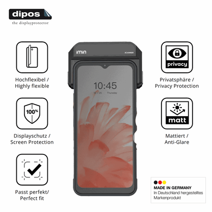 Flexible TPU-Folie passend zugeschnitten f�r IMIN Swift 1, mit Privatsph�re-Schutz durch Sichtschutz-Folie