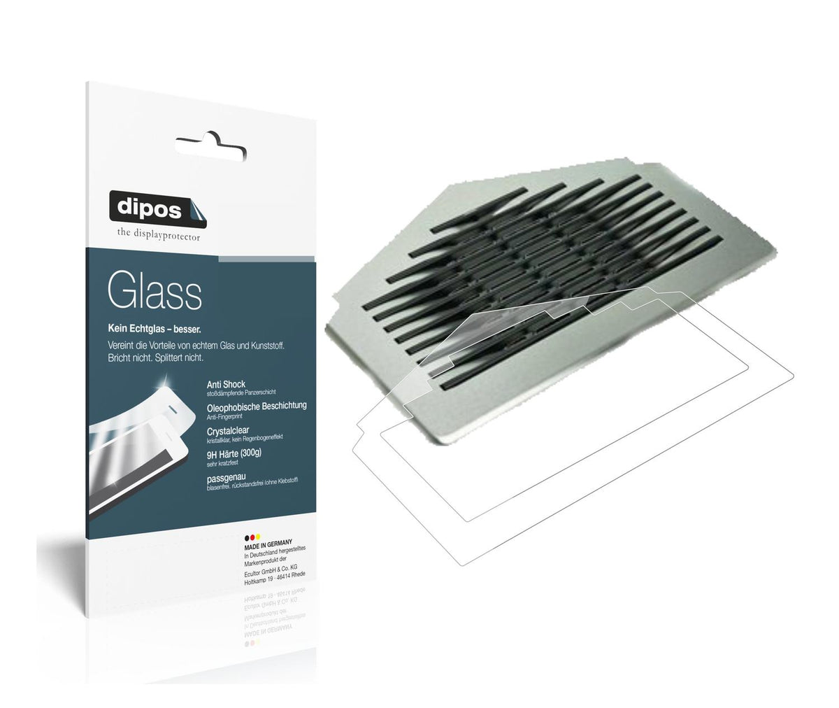 Klare Displayschutzfolie von dipos passend für Siemens EQ9 PLUS Connect s300 Tropfblech, 9H kratzfest und blasenfrei montiert