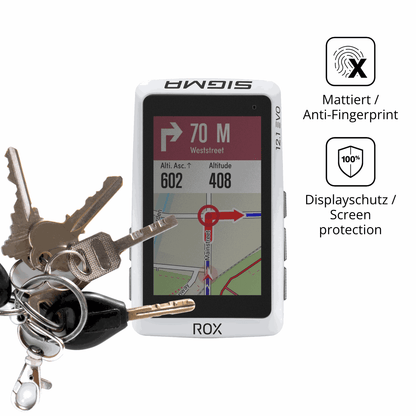 dipos Displayschutz für SIGMA ROX 12.1 EVO, mattierte Oberfläche, Blickschutzfilter und perfekter Passform