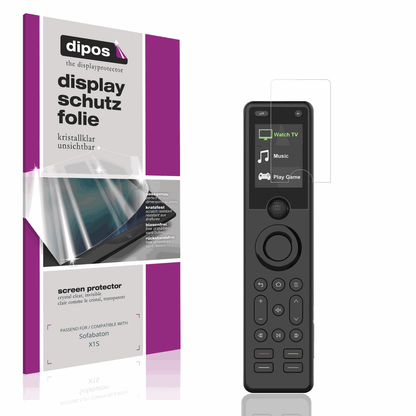 Klare Displayschutzfolie von dipos passend für Sofabaton X1S, präziser Zuschnitt und blasenfrei montiert