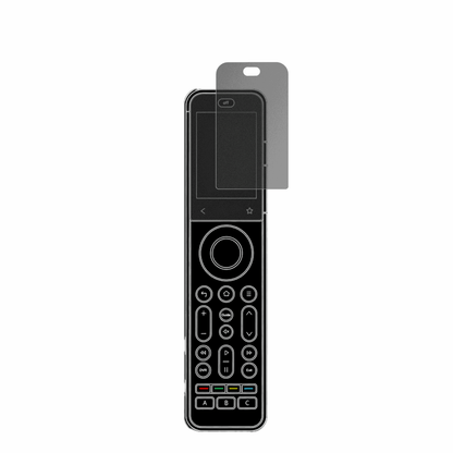 SofabatonX2 mit aufgebrachtem dipos Displayschutz, der seitliche Einblicke blockiert