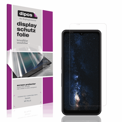 Klare Displayschutzfolie von dipos passend für Sonim XP Pro E, präziser Zuschnitt und blasenfrei montiert
