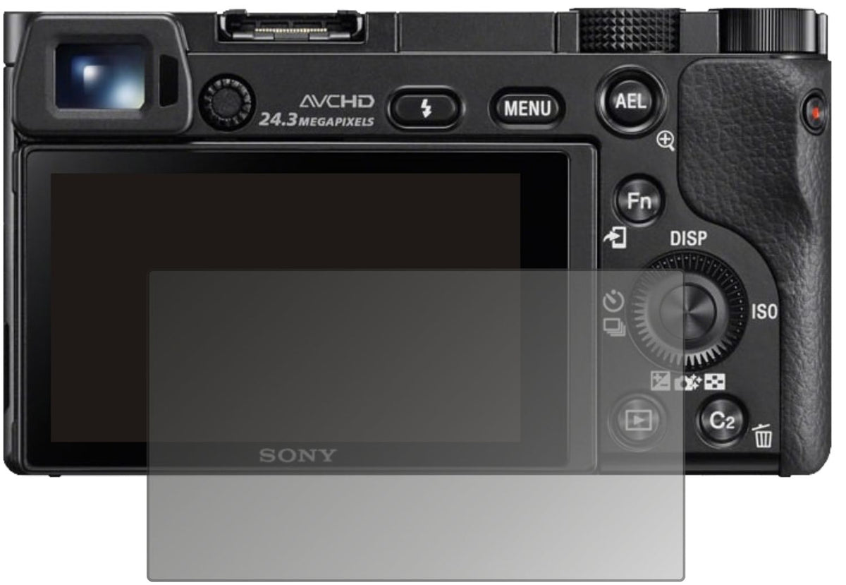 Blickschutzfolie von dipos passend für Sony Alpha 6000, präziser Zuschnitt und blasenfrei montiert