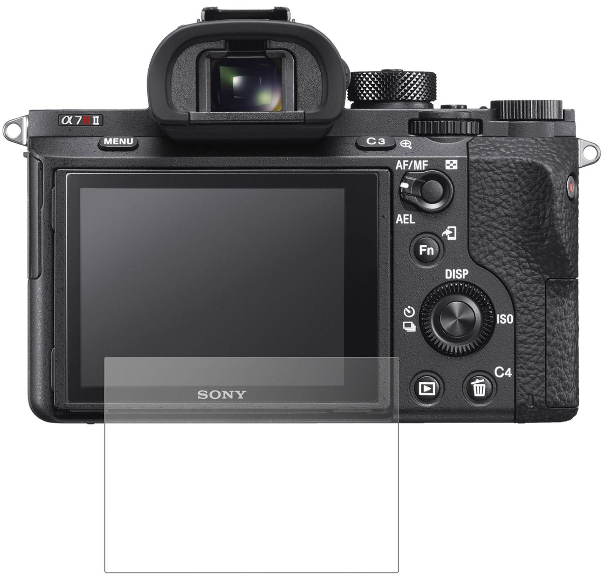 SonyAlpha 7S II mit aufgebrachter dipos Panzerfolie, die lästige Fingerabdrücke minimiert