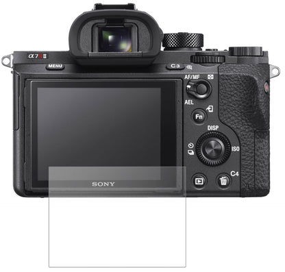 SonyAlpha 7S II mit aufgebrachter dipos Panzerfolie, die lästige Fingerabdrücke minimiert