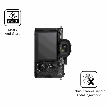 9H Hartbeschichtete, flexible Folie passend zugeschnitten für Sony Alpha 7 V