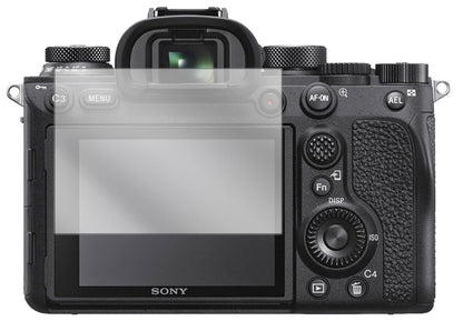 SonyAlpha 7S III mit aufgebrachter dipos Displayschutzfolie, glasklare Darstellung ohne Einschränkungen