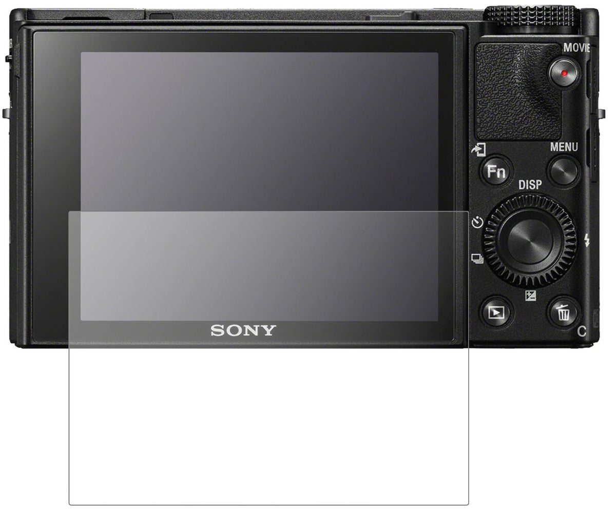 SonyCyber-Shot DSC-RX100 mit aufgebrachter dipos Panzerfolie, die lästige Fingerabdrücke minimiert