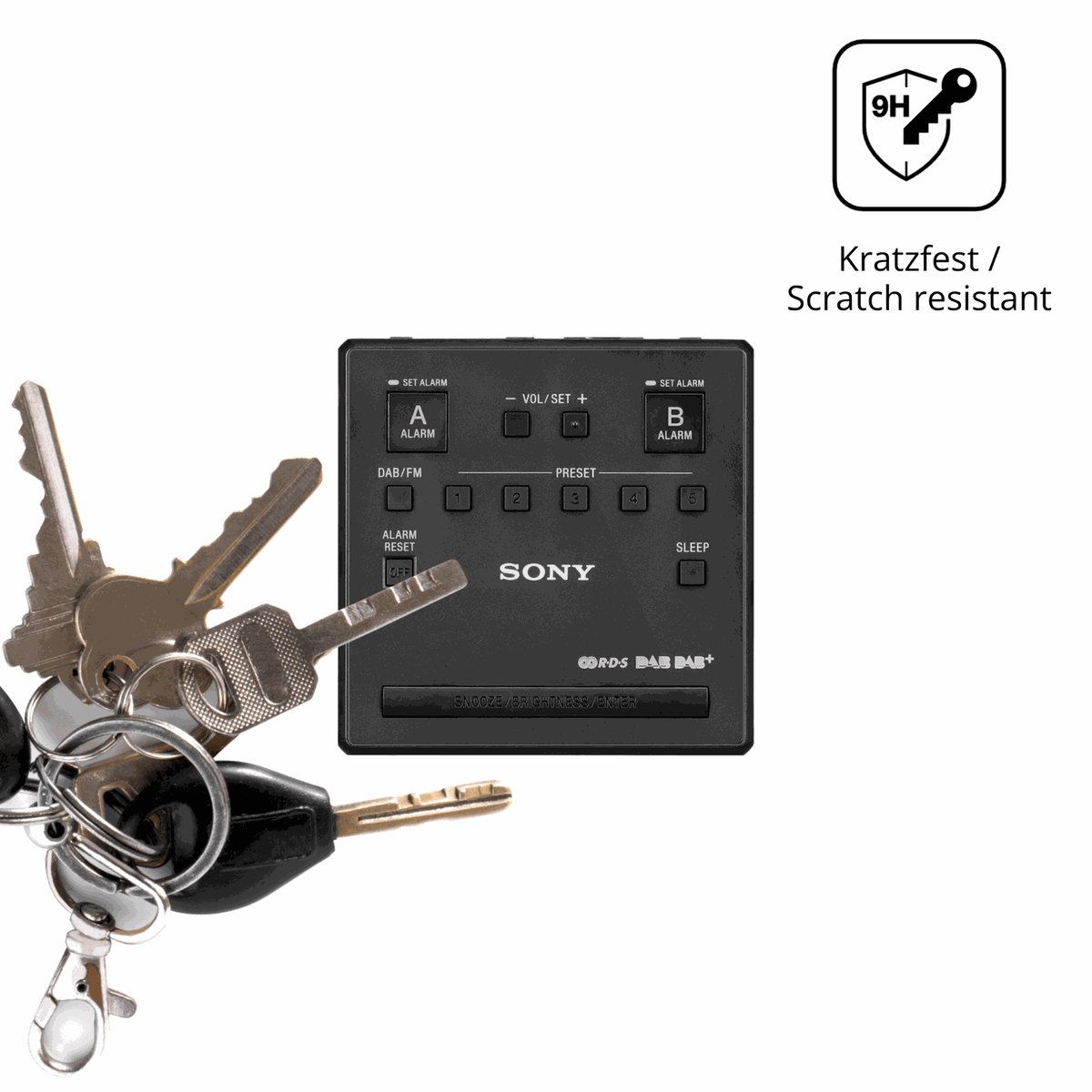 2x 9H Schutzfolie für Sony XDR-C1DBP Panzerfolie