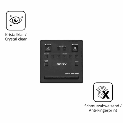 2x 9H Schutzfolie für Sony XDR-C1DBP Panzerfolie