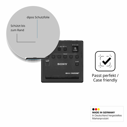 2x 9H Schutzfolie für Sony XDR-C1DBP Panzerfolie