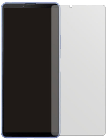 SonyXperia 10 III mit aufgebrachter dipos Displayschutzfolie, die lästige Fingerabdrücke minimiert