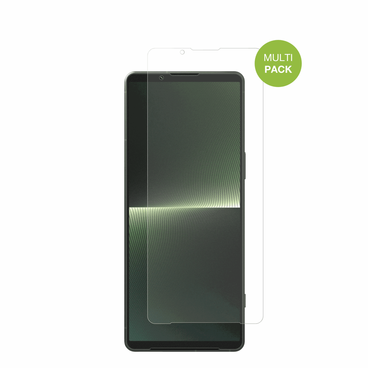 SonyXperia 1 V mit aufgebrachter dipos Displayschutzfolie, die lästige Fingerabdrücke minimiert