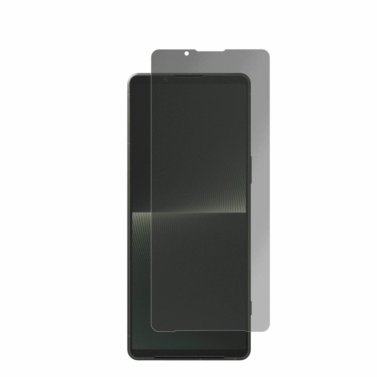 SonyXperia 1 V mit aufgebrachtem dipos Displayschutz, der seitliche Einblicke blockiert