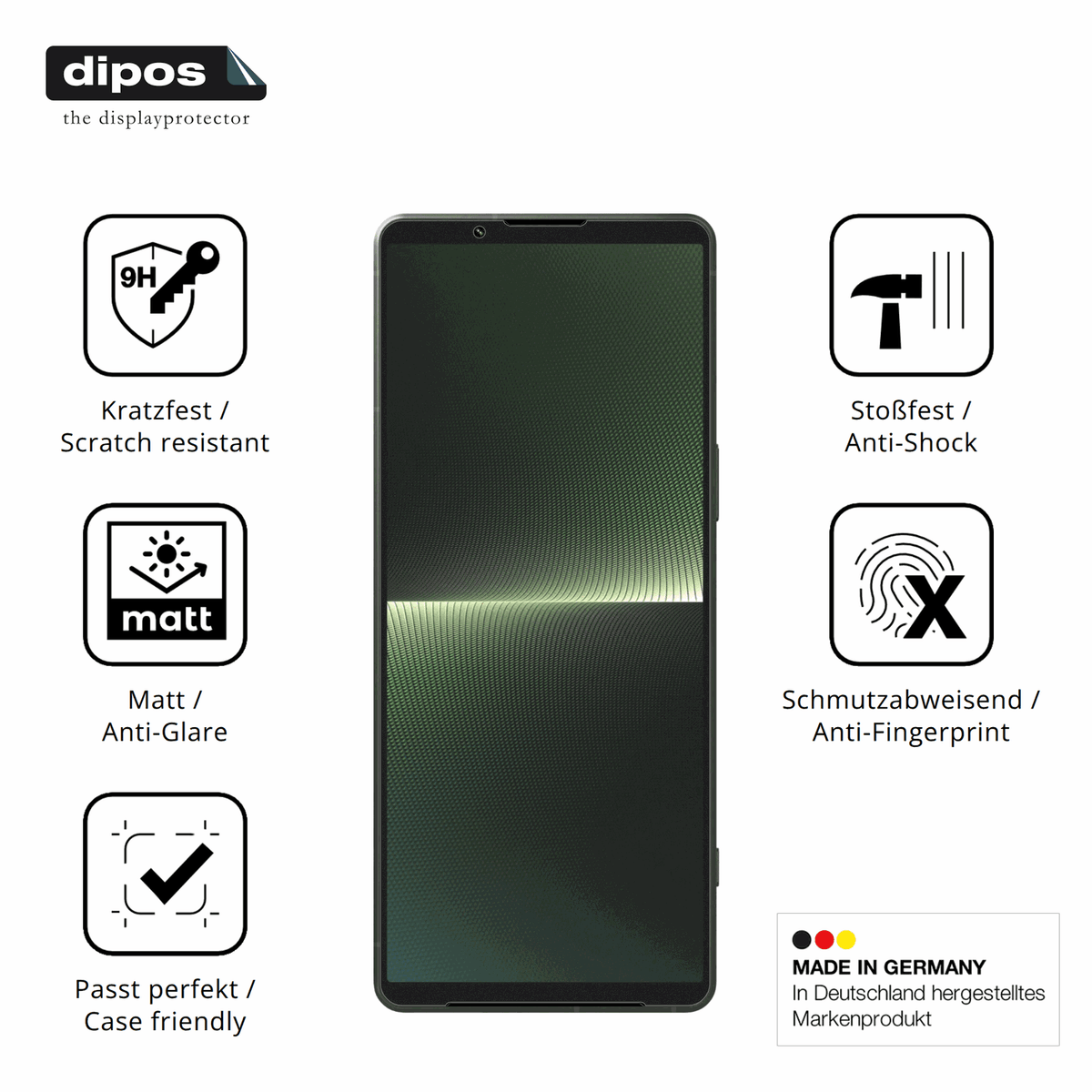 Displayschutz hergestellt in Deutschland, höchste Qualität made in Germany