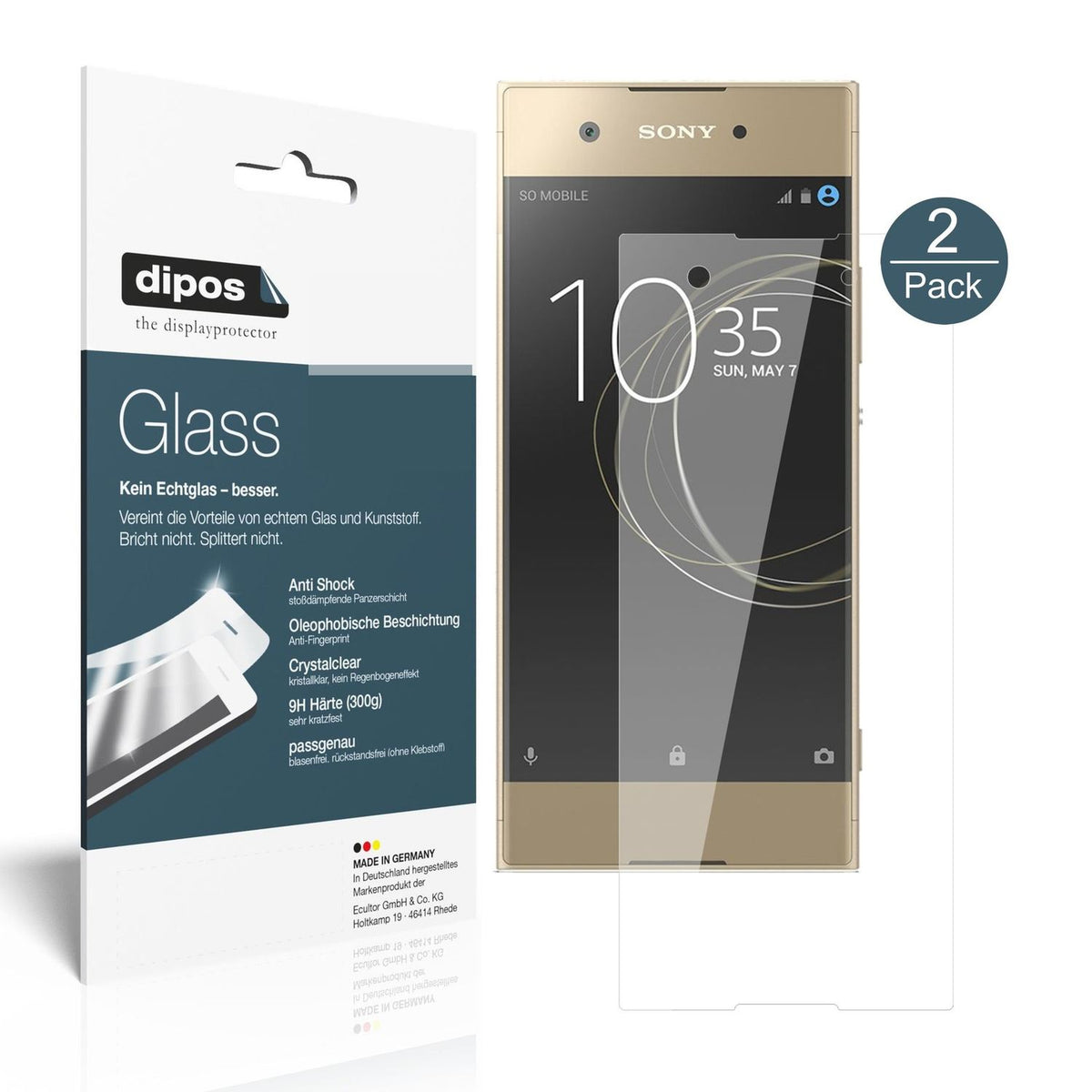 Perfekte Passform und ultimative Qualität: Unser 9H Panzerglas bietet Schutz für Sony-Xperia XA1