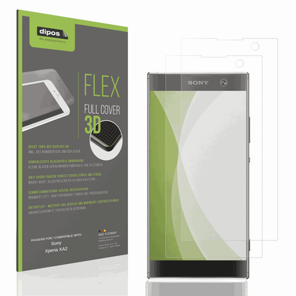 Matte Displayschutzfolie von dipos passend für Sony Xperia XA2, 100% Displayabdeckung und blasenfreie Montage