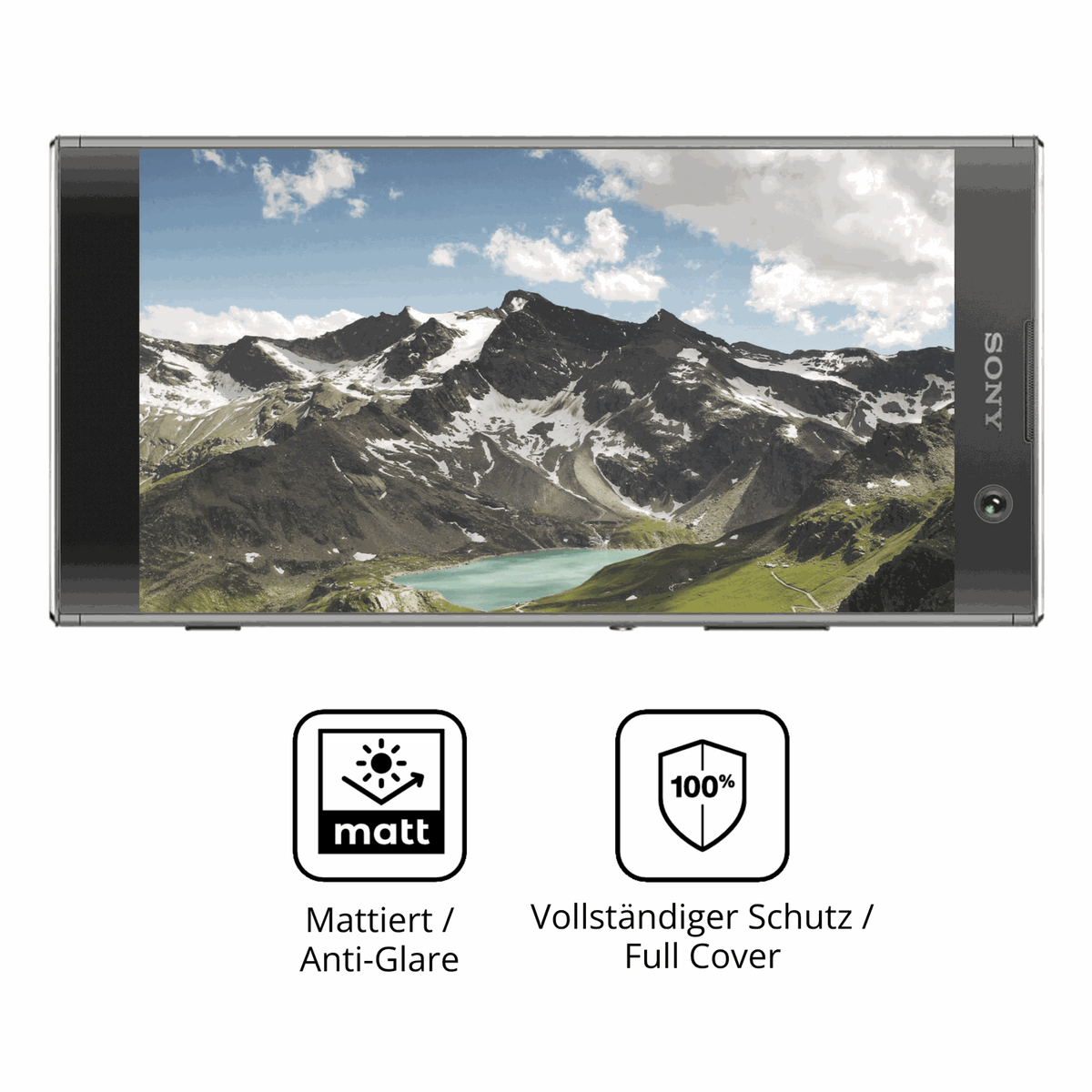 Flexible TPU-Folie passend zugeschnitten für Sony Xperia XA2, vollständige Abdeckung