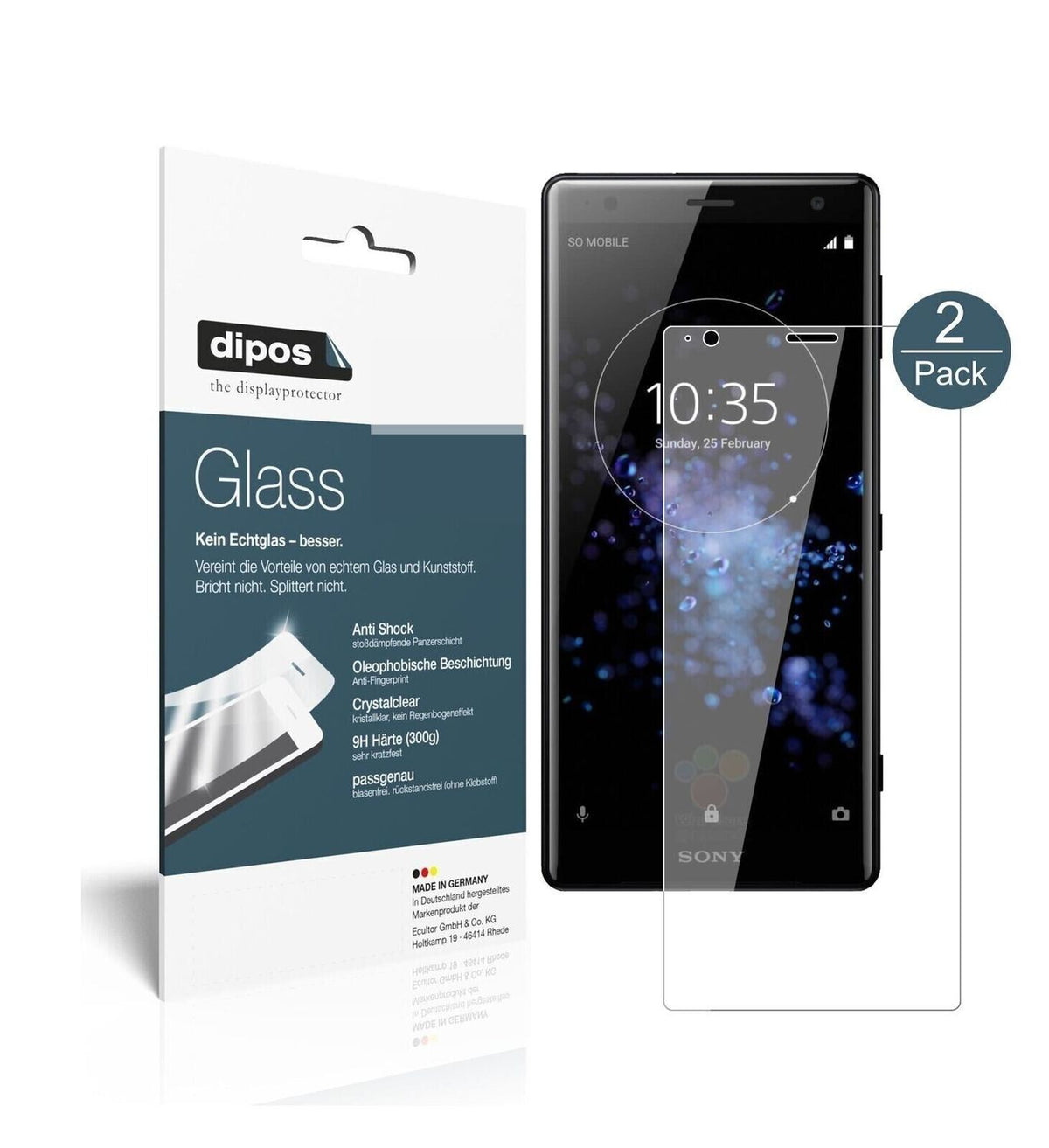 Perfekte Passform und ultimative Qualität: Unser 9H Panzerglas bietet Schutz für Sony-Xperia XZ2 Compact