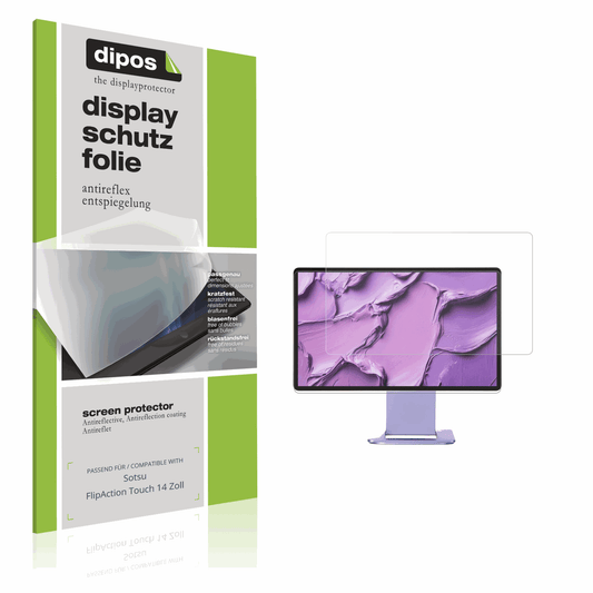 2x Schutzfolie matt für Sotsu FlipAction Touch 14 Zoll Display-Schutzfolie