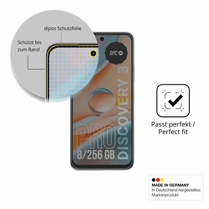 Schutz gegen Kratzer auf dem SPC Discovery 3 Glas durch Schlüssel, Stöße gegen die Tischkante oder Stürze